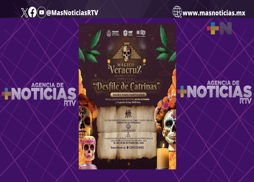 DIF Estatal convoca al desfile de catrinas «Mágico Veracruz», Me llena de orgullo